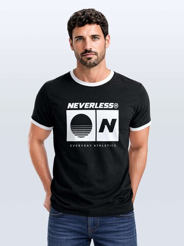 Neverless Shirt 'Sunset' in Black: front