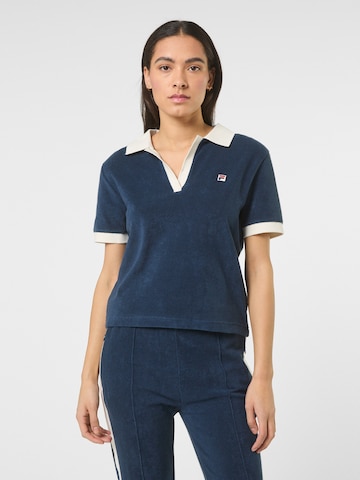 Maglietta 'BELFORT relaxed johnny collar towelling top' di FILA in blu: frontale