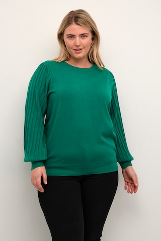 KAFFE CURVE Sweater 'Cloni' in Green: front