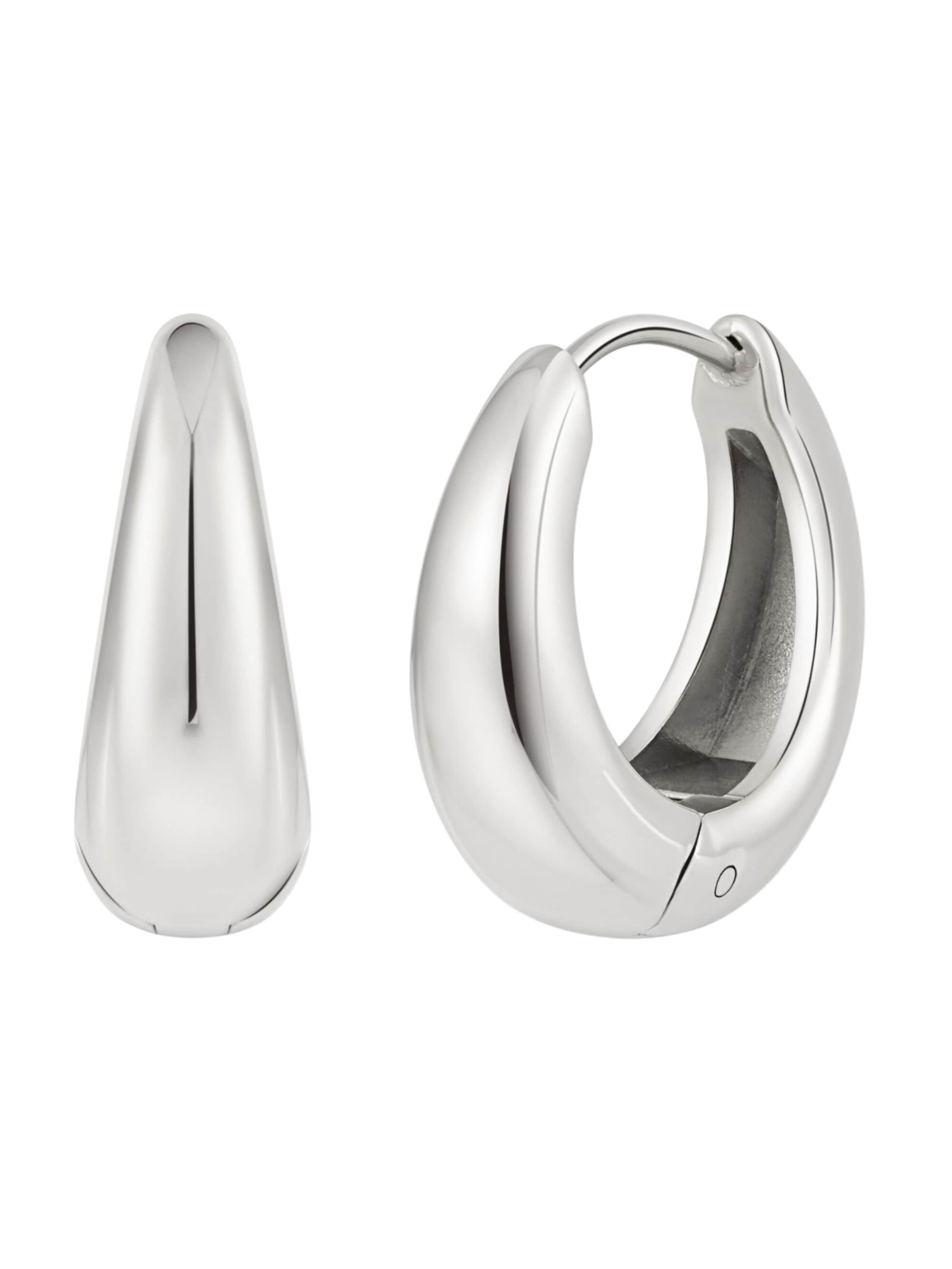 GOOD.designs Oorbellen 'Chunky' in Zilver: voorkant