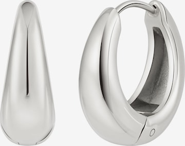 GOOD.designs Creolen 'Chunky', allergikerfreundlich in Silber: Vorderseite