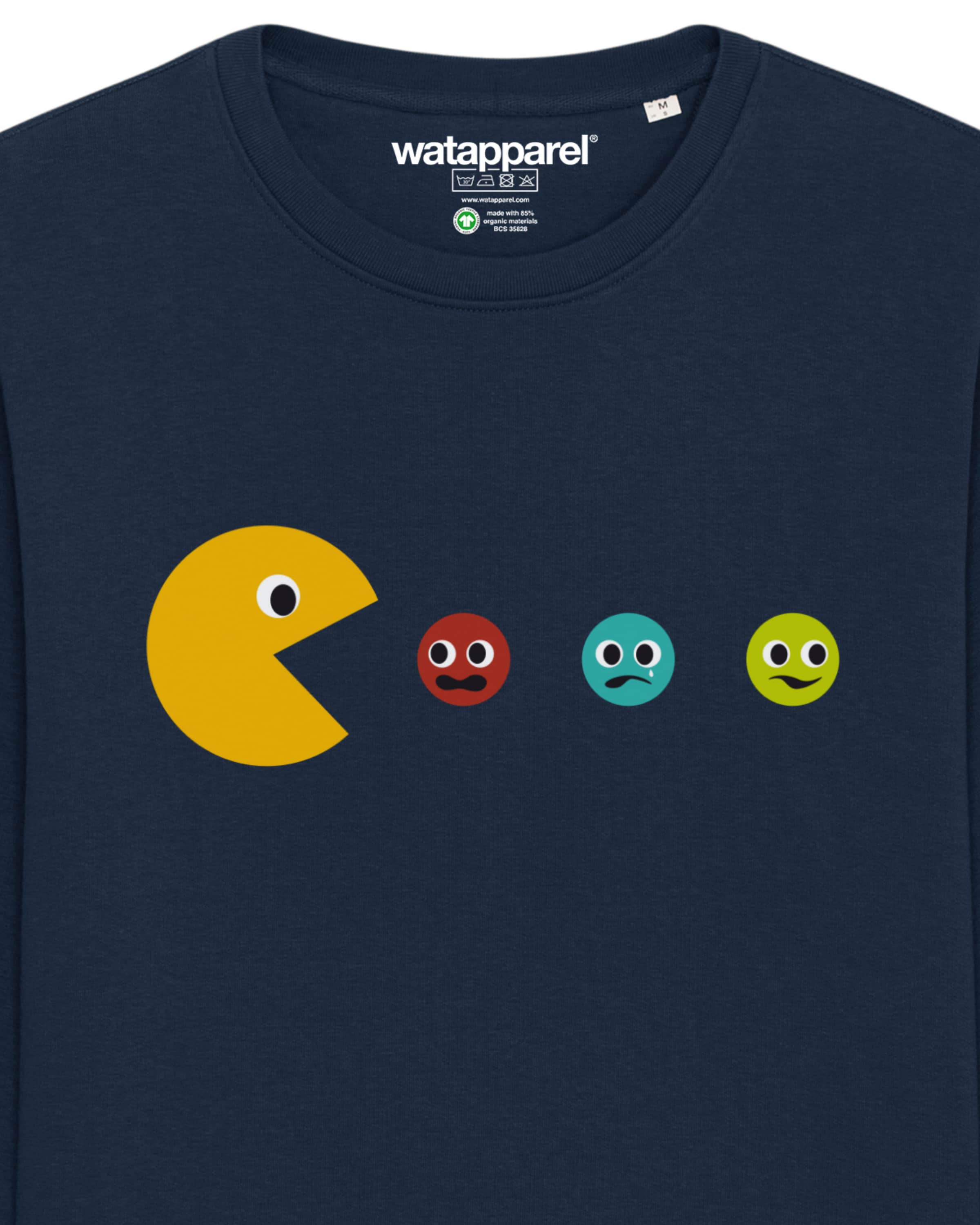 Watapparel Sweatshirt ' Pacmännchen ' in Blau