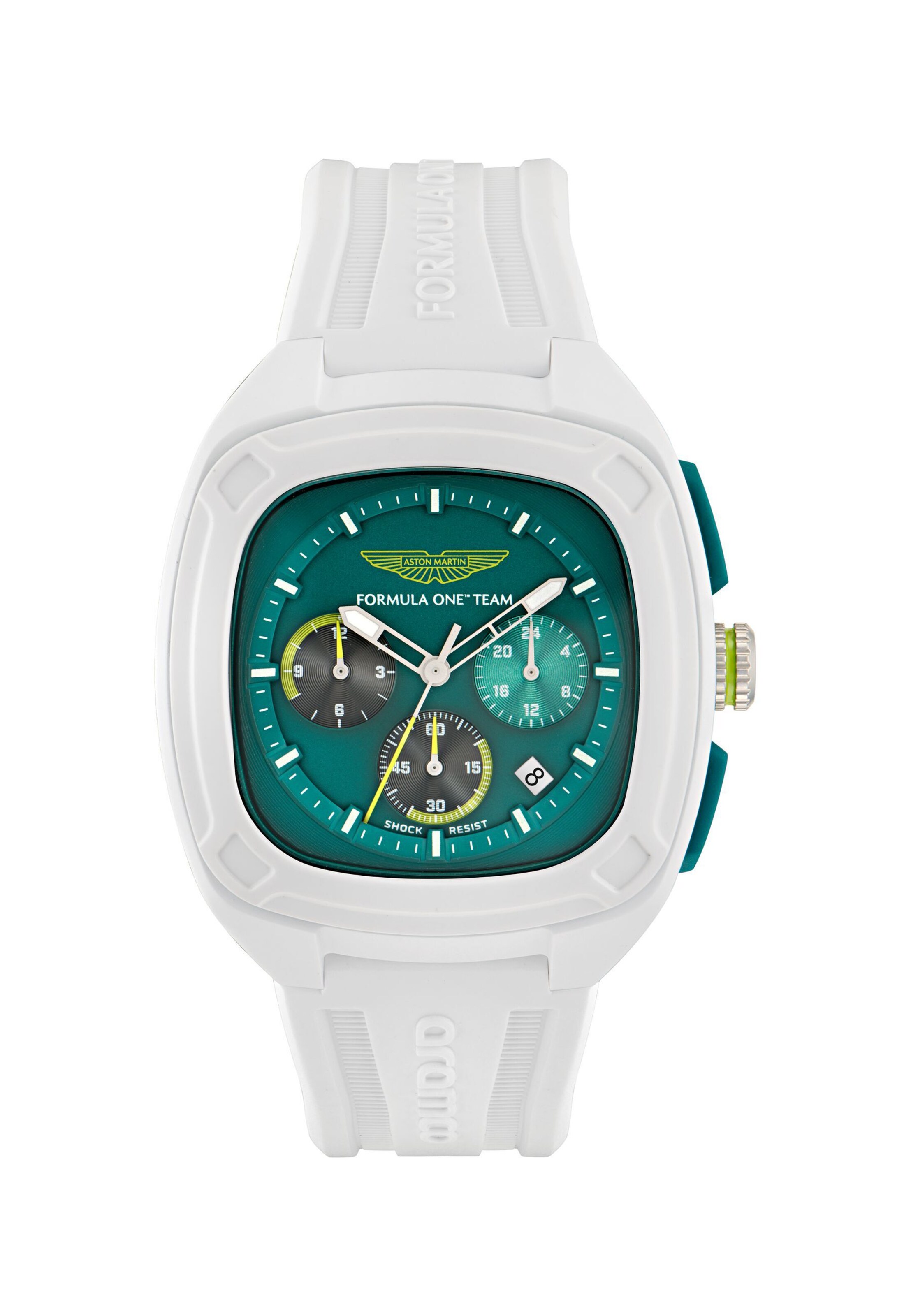 Aston Martin Analoog horloge 'OVR W' in Wit: voorkant