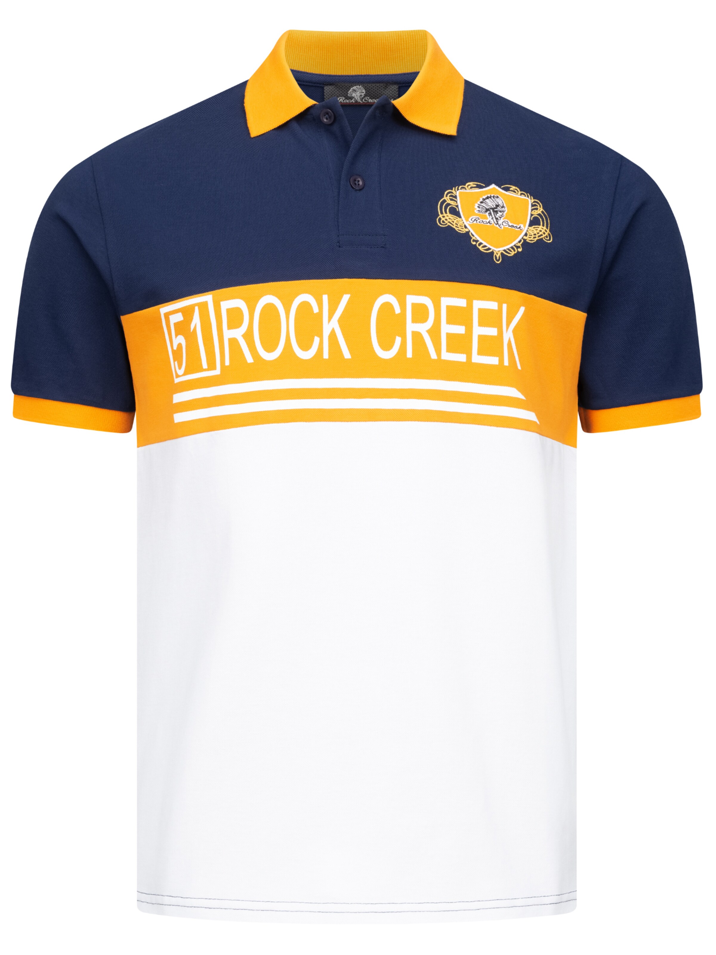 Rock Creek Shirt in Navy / Light yellow / White, Item view