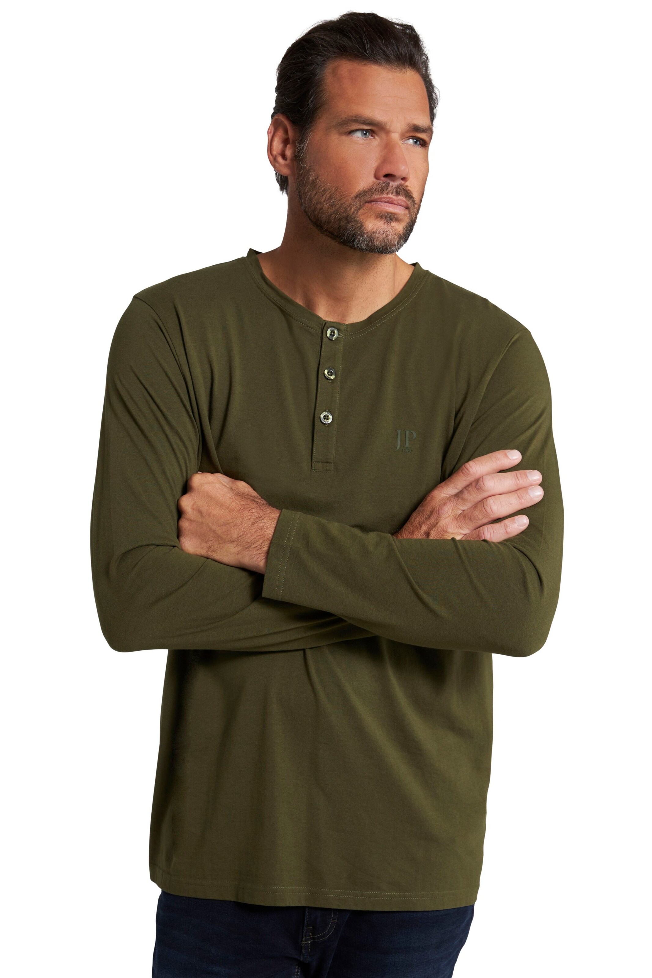 JP1880 Shirt in Groen: voorkant