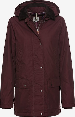 CAMEL ACTIVE Wachsjacke mit abnehmbarer Kapuze in Rot: Vorderseite