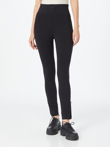 HUGO Skinny Leggings 'Hinini' in Black: front