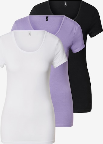 Only Tall Shirt 'ONLLIVE LOVE' in Purple: front