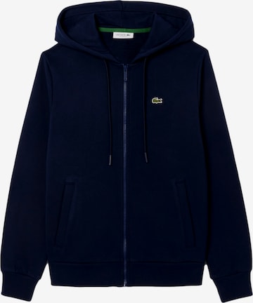 LACOSTE Zip-Up Hoodie in Blue: front