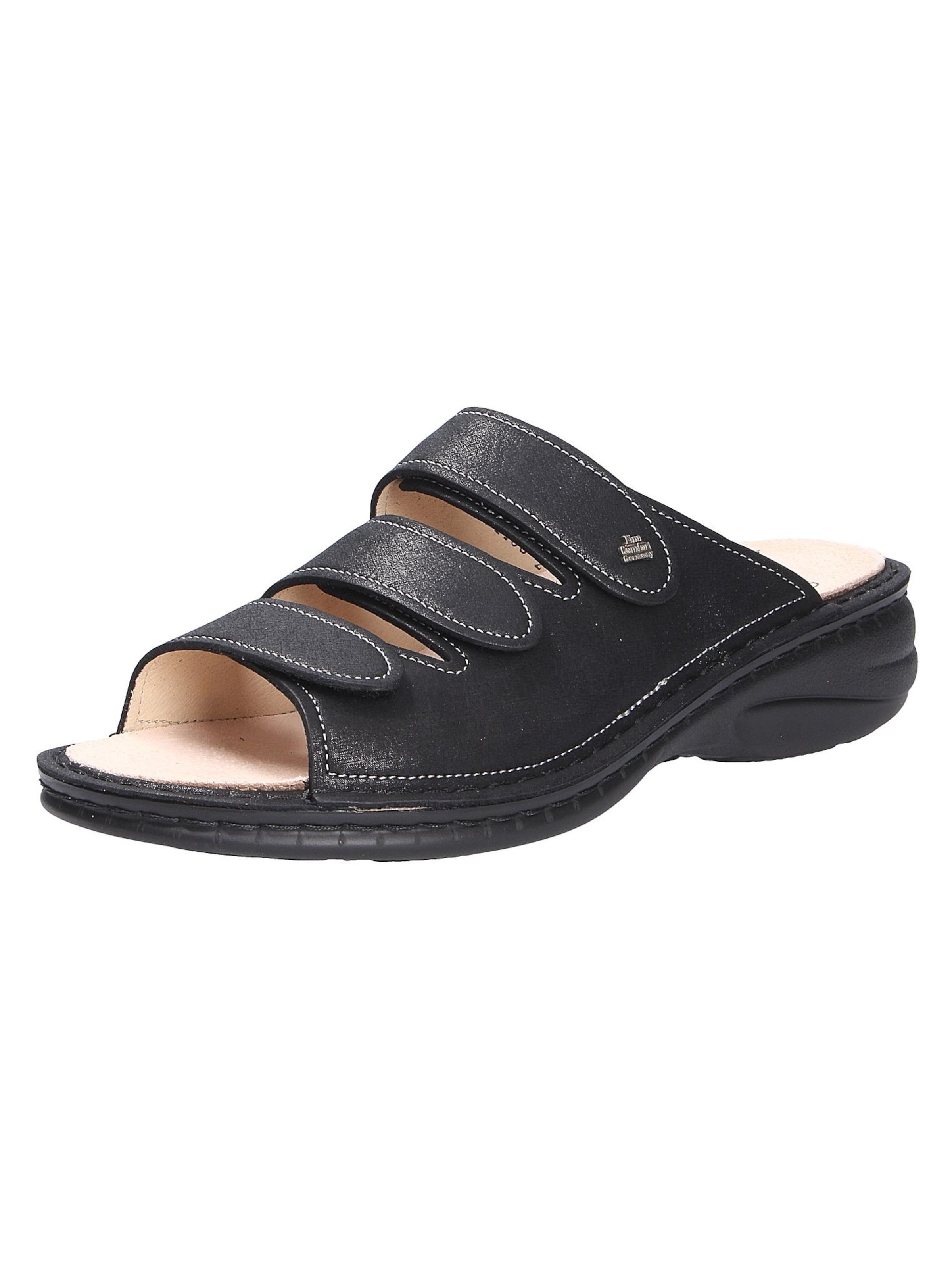 Finn Comfort Pantolette 'HELLAS'‌‌‌‌‌‌ in Schwarz: Vorderseite
