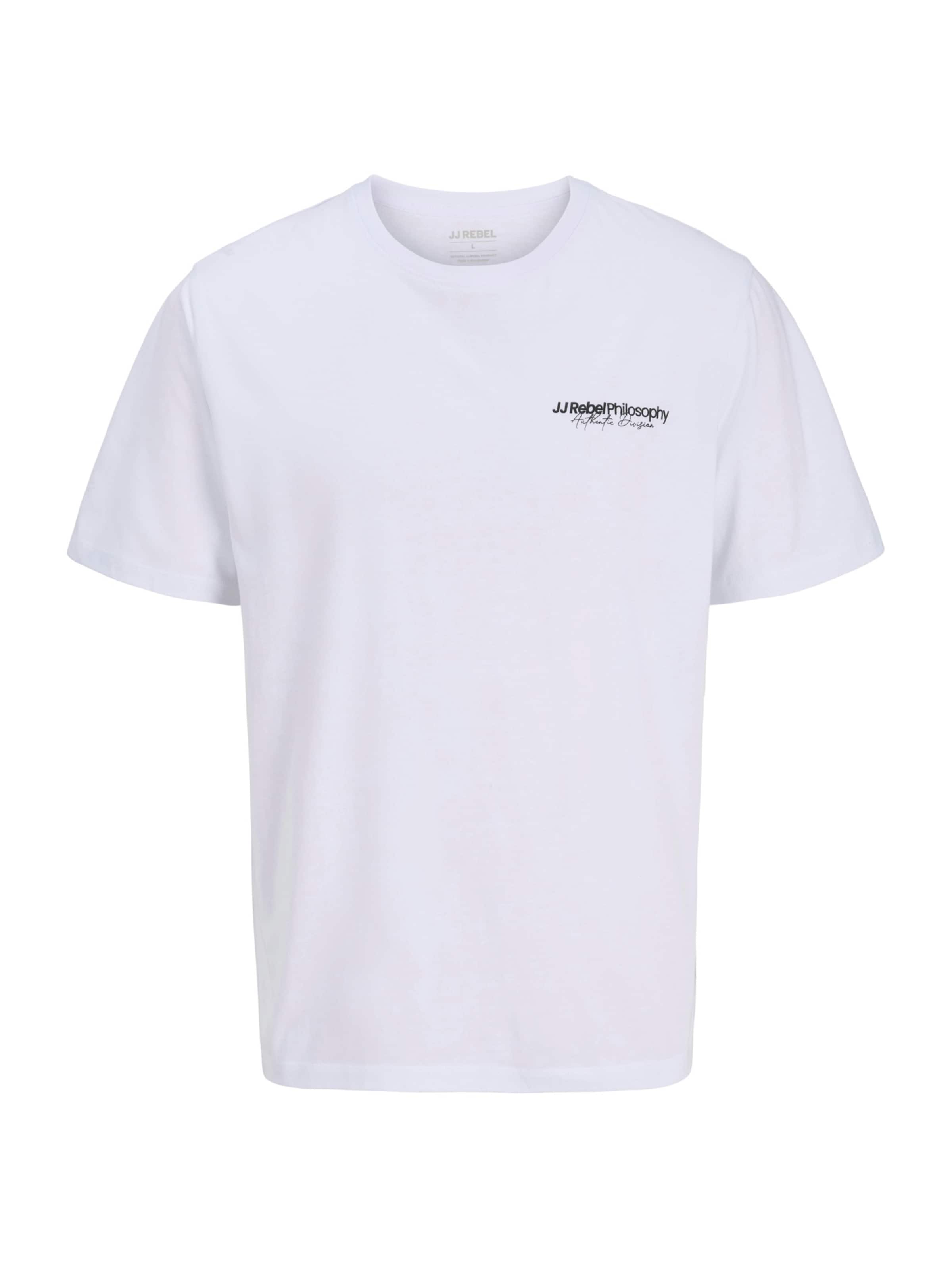 JJ Rebel T-Shirt 'JREBZACK' in Weiß: Vorderseite