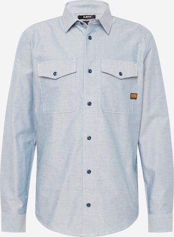 G-Star RAW Regular fit Button Up Shirt 'Marine' in Blue: front