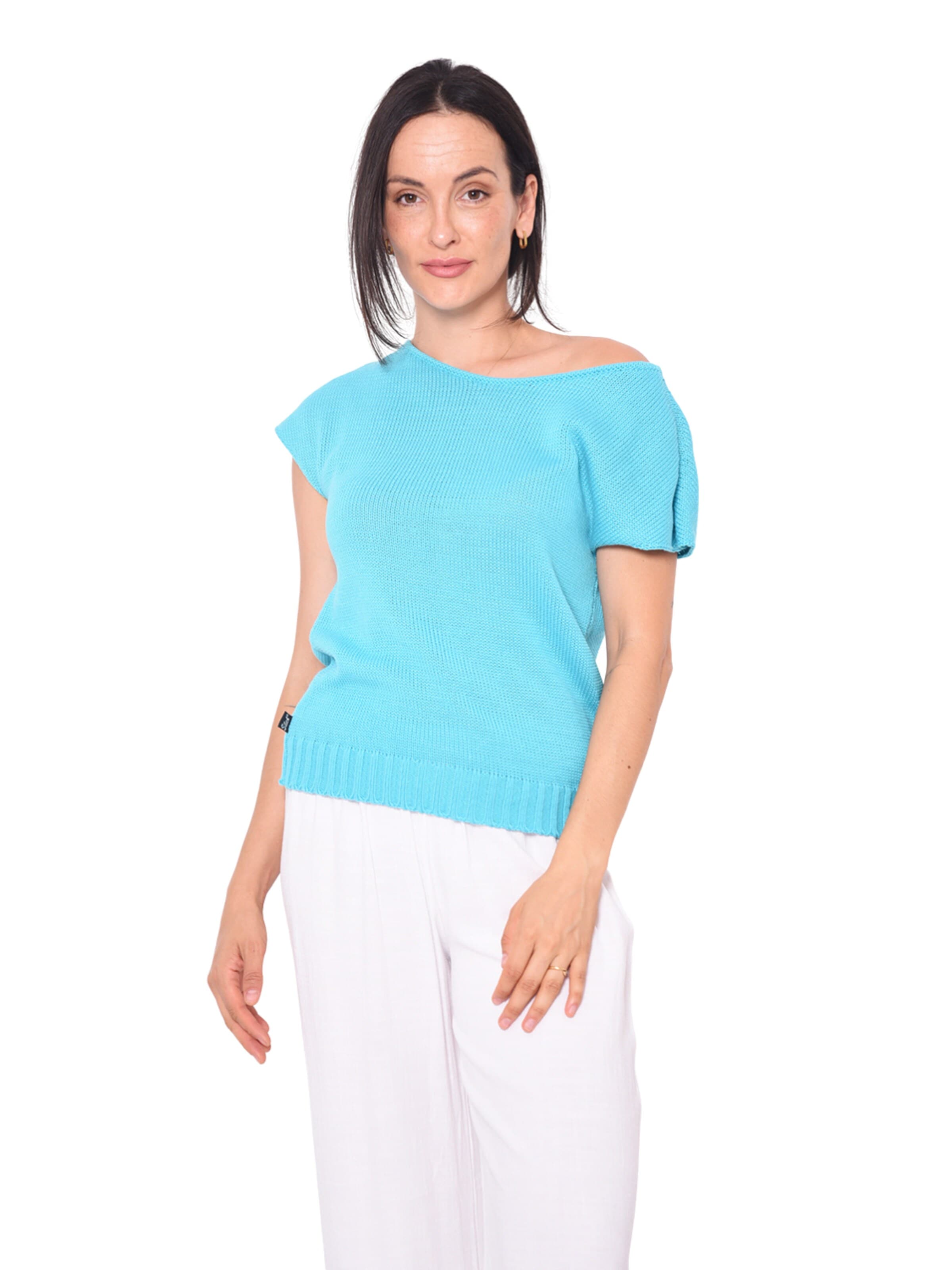 Süel knitwear Knitted top 'Carlos' in Blue