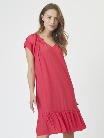 Robe ' Sunrise' co'couture en rouge : devant