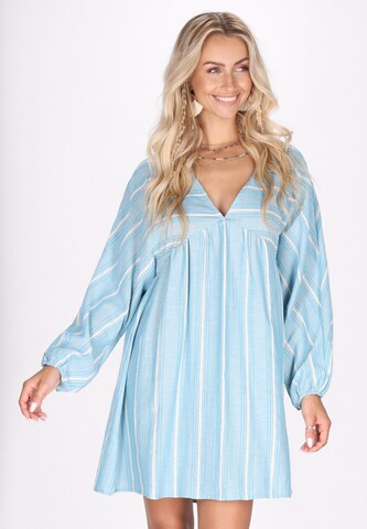 Robe IZIA en bleu : devant