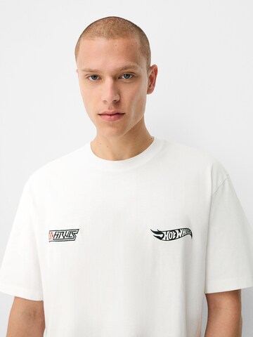 T-Shirt Bershka en blanc