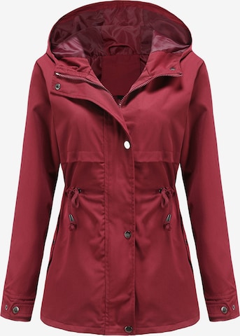 Youthup Between-Seasons Coat in Red: front