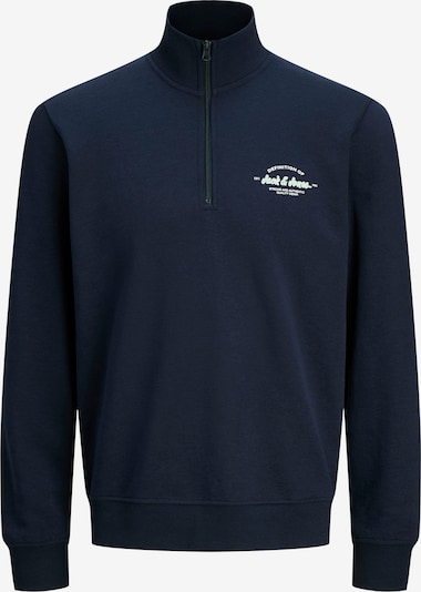 JACK & JONES Sweat-shirt 'JJBrandon' en S en bleu marine / menthe / blanc, Vue avec produit