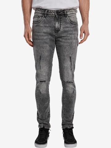 Urban Classics Skinny Jeans in Zwart: voorkant