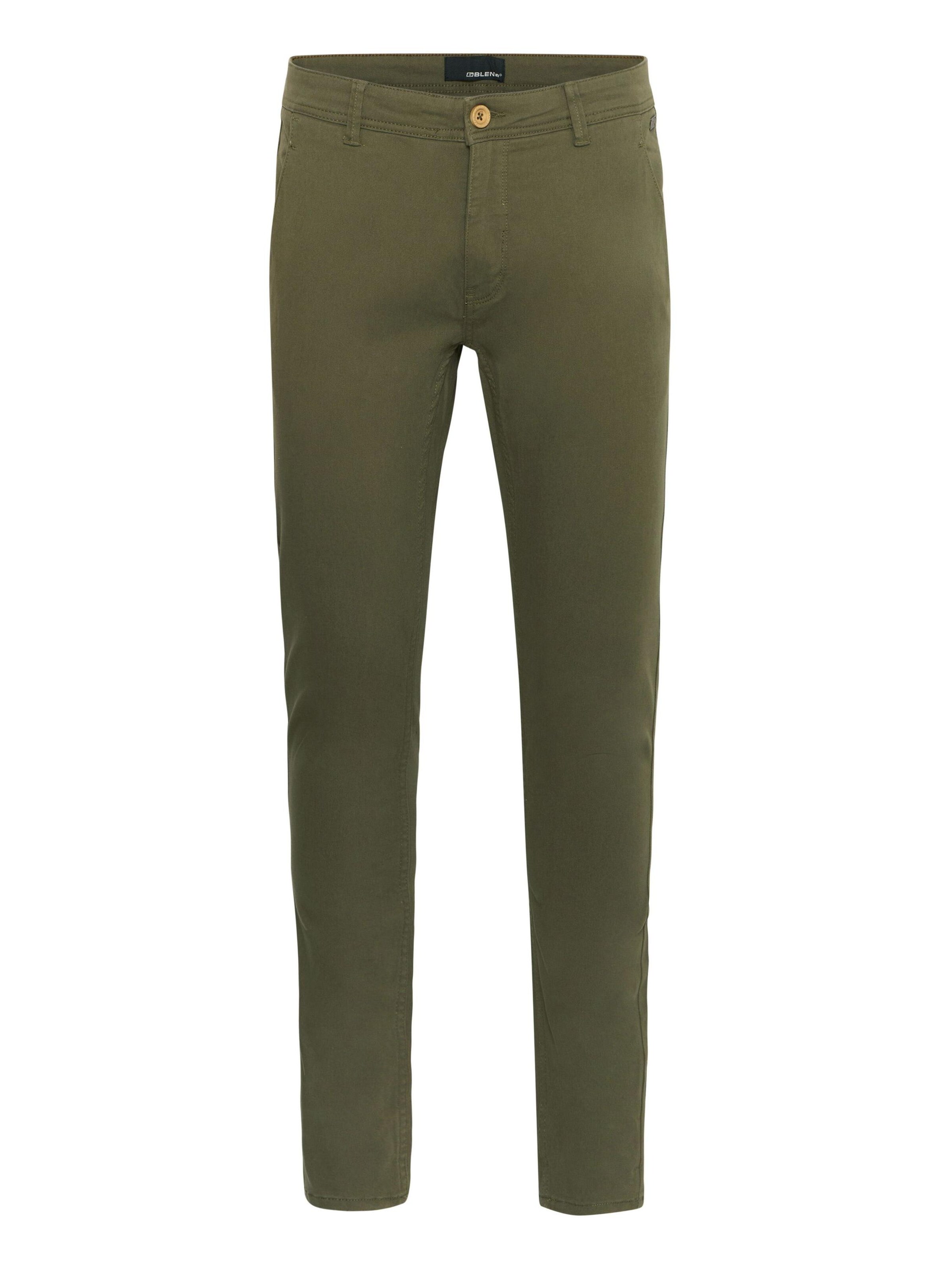 BLEND Slim fit Chino Pants 'Natan' in Green: front