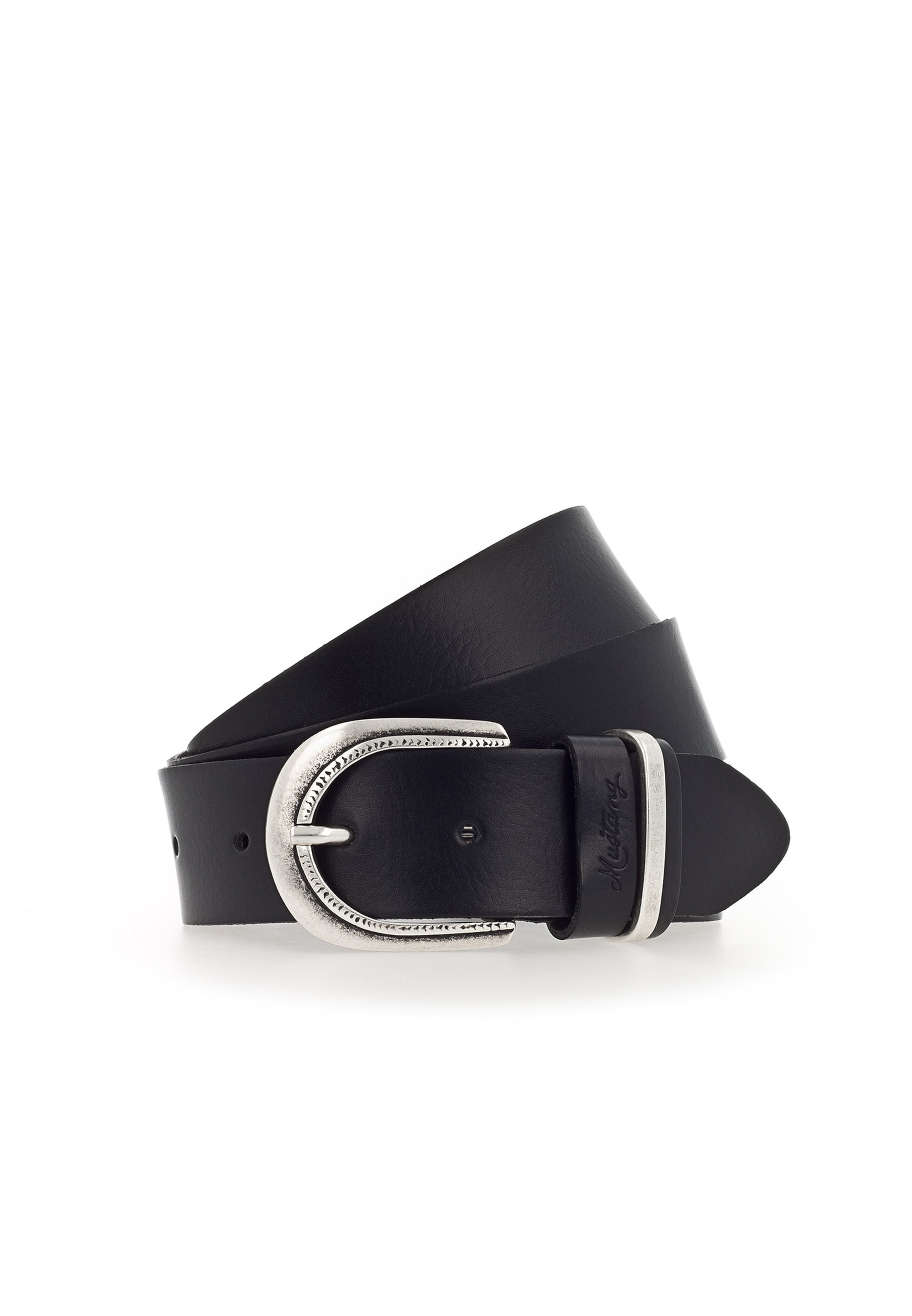 Ceinture MUSTANG en noir : devant