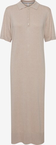 PULZ Jeans Strickkleid in Beige: predná strana