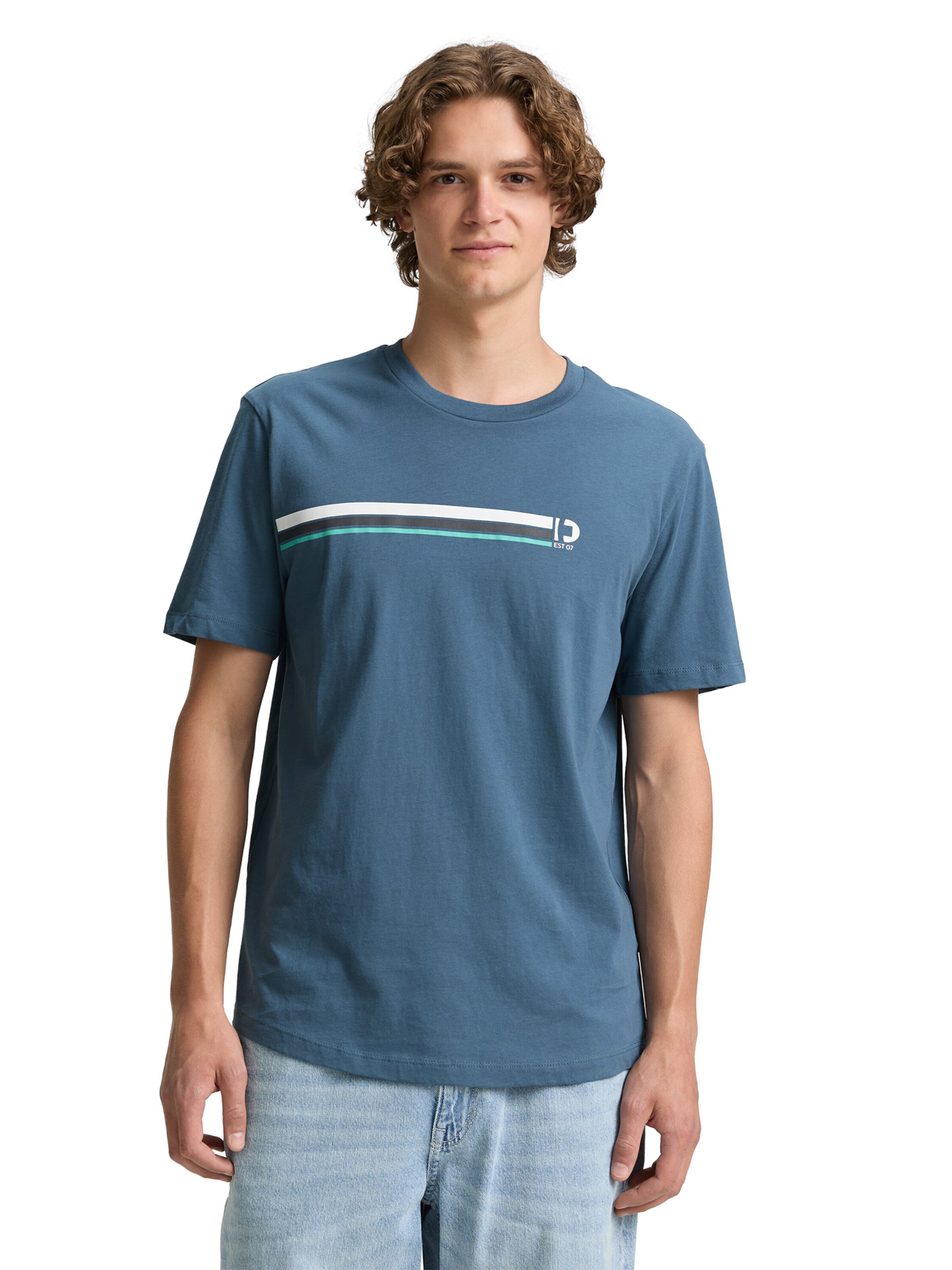 TOM TAILOR DENIM Футболка в Синий: спереди