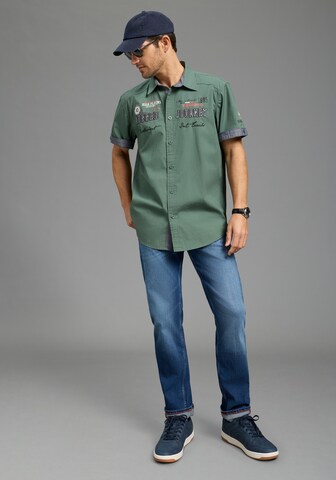 Man's World Comfort Fit Hemd in Grün