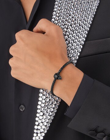 Braccialetto 'LINKED' di Philipp Plein Jewellery in nero: frontale