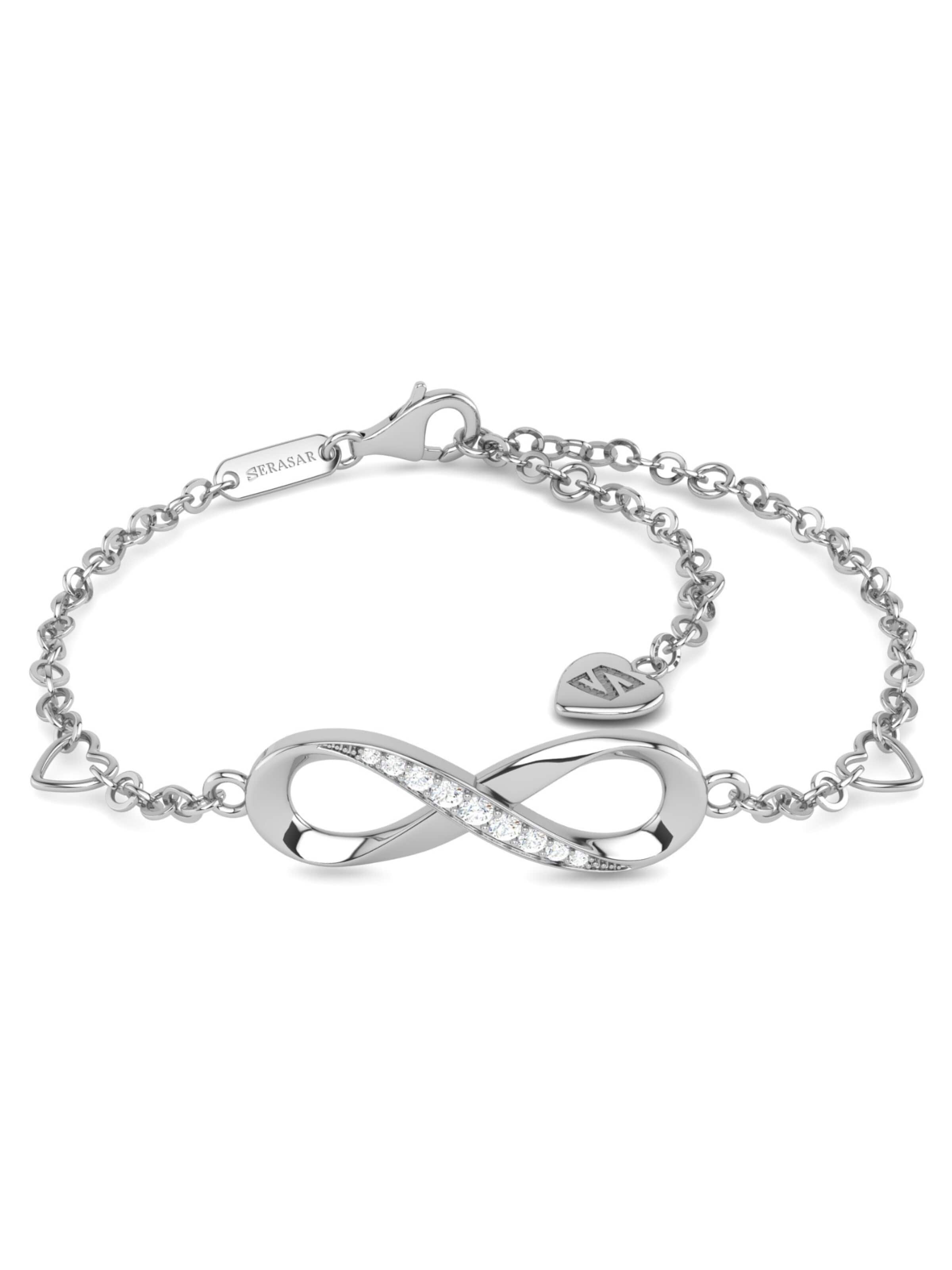 SERASAR Armband 'Infinity'‌‌‌‌‌‌‌‌‌‌ in Silber: Vorderseite