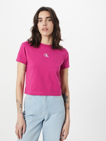 Tricou de la Calvin Klein Jeans pe mov: față