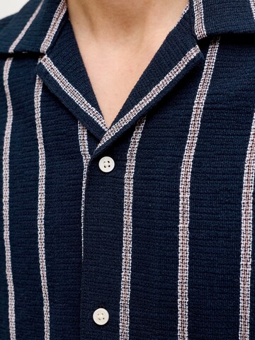 JACK & JONES Comfort fit Button Up Shirt 'JORCOBA' in Blue