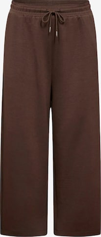 Wasabi Concept Wide Leg Housut 'Sabina' värissä ruskea: etupuoli