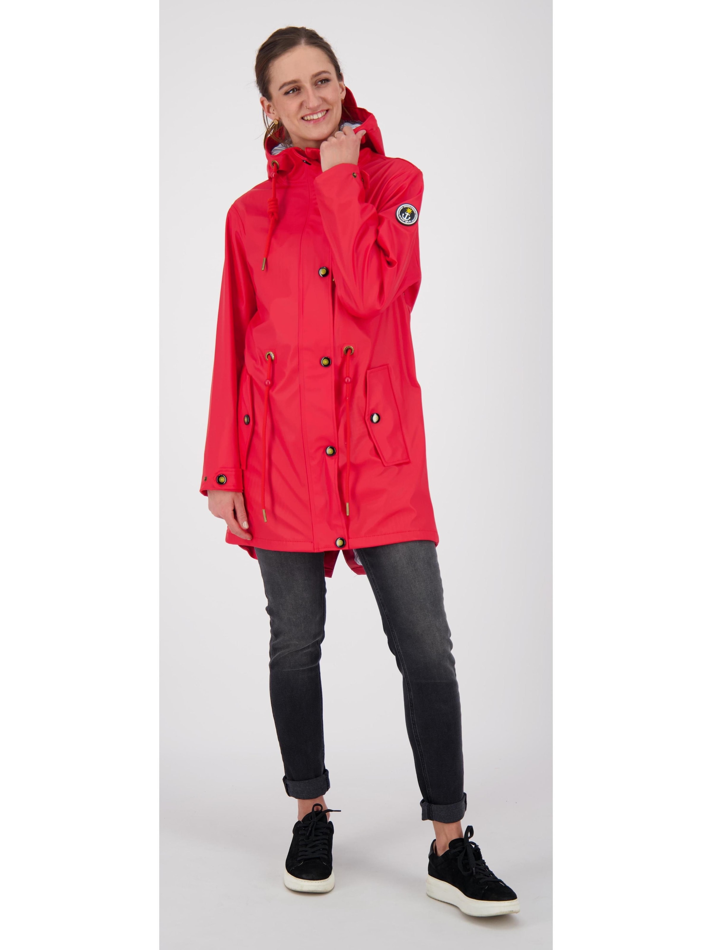ankerglut Funktionsmantel 'Friesennerz ankerglutliebe WMN'‌‌‌‌‌‌ in Rot