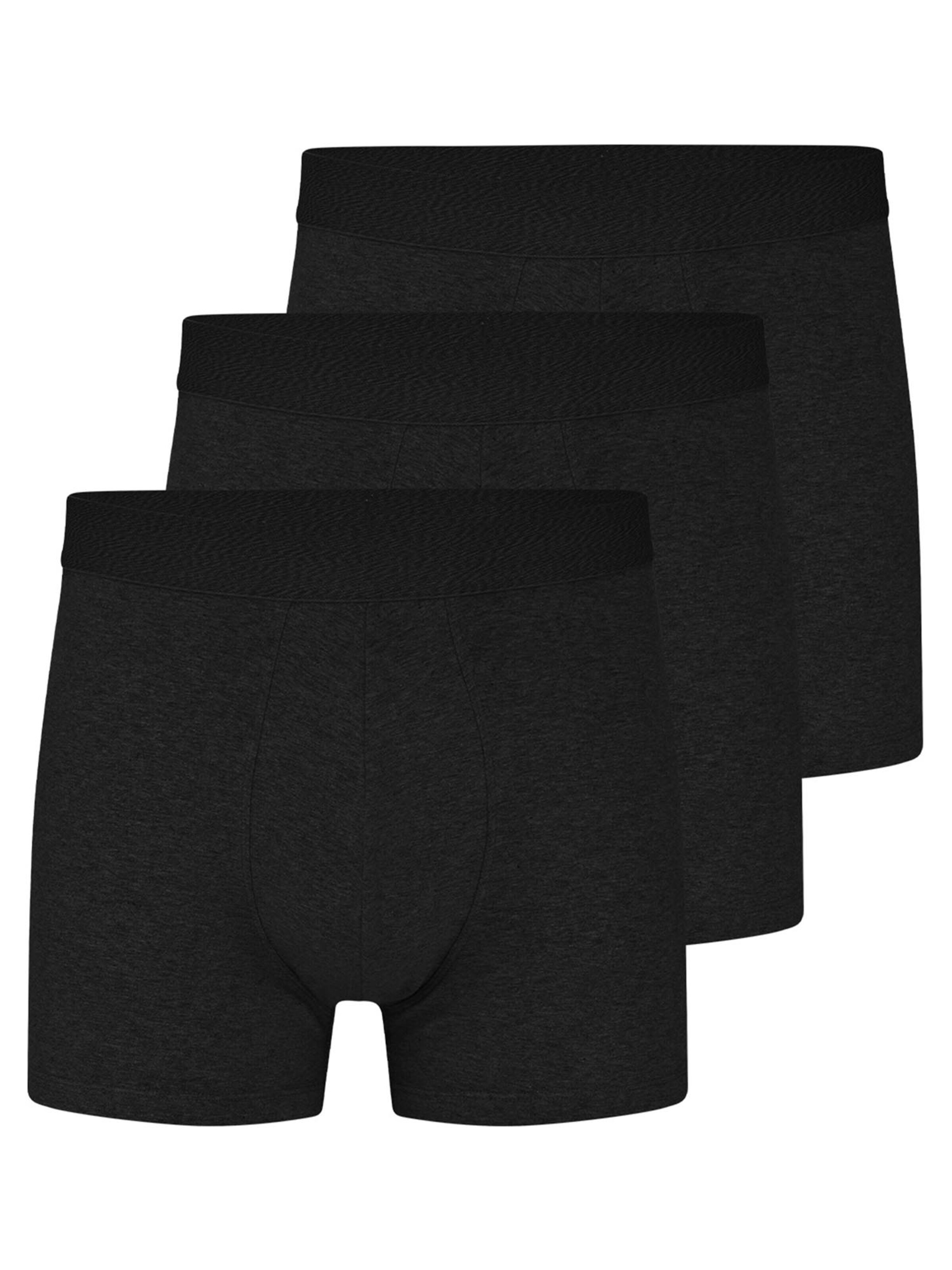 Almonu Boxer shorts 'Cotton - Melange' in Black: front