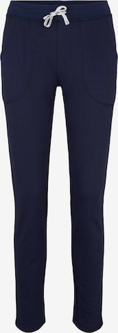 TOM TAILOR Regular Pajama Pants in Blue: front