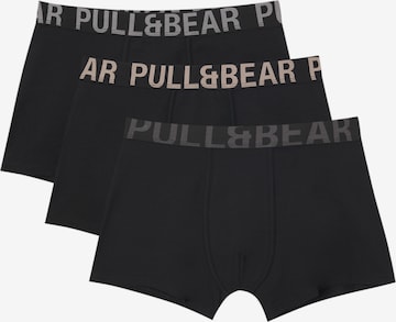 Boxeri de la Pull&Bear pe negru: față