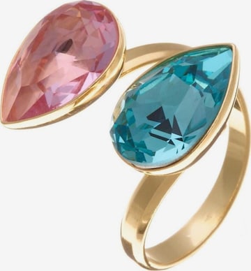 THE GEM STORIES JEWELRY - Anillo 'Light Rose Ignite Light Turquoise Ring' en rosa: frente