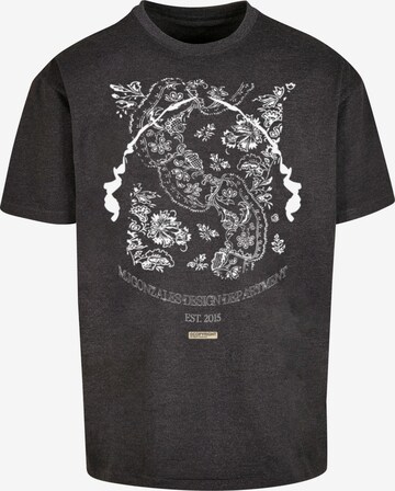 MJ Gonzales T-Shirt 'Paisley x Heavy' in Grau: predná strana