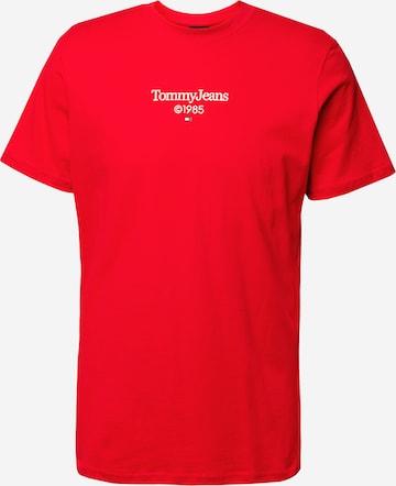 Tommy Jeans T-Shirt in Rot: predná strana