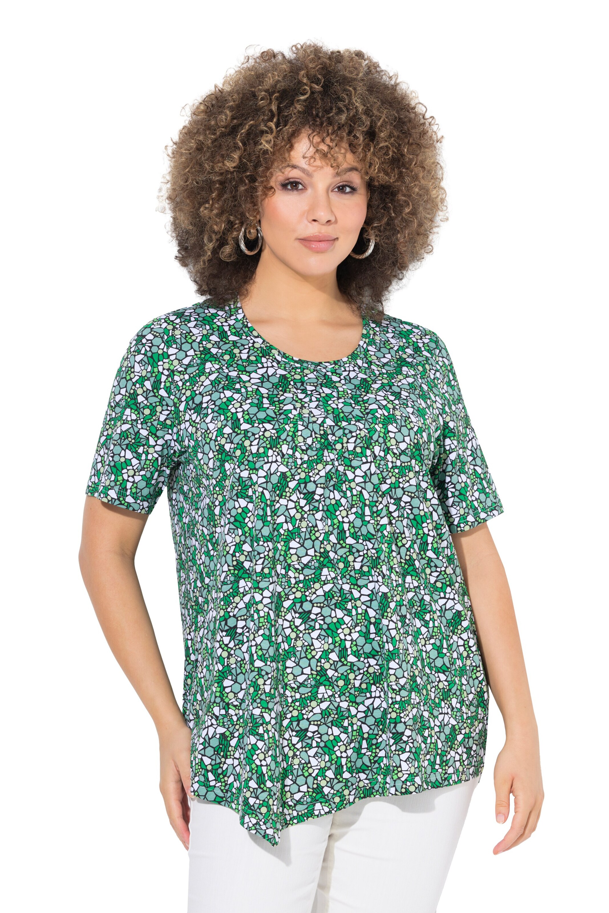 Ulla Popken Shirt in Groen: voorkant