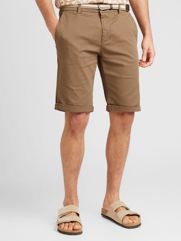 Lindbergh Slimfit Shorts 'Superflex' in Braun: predná strana