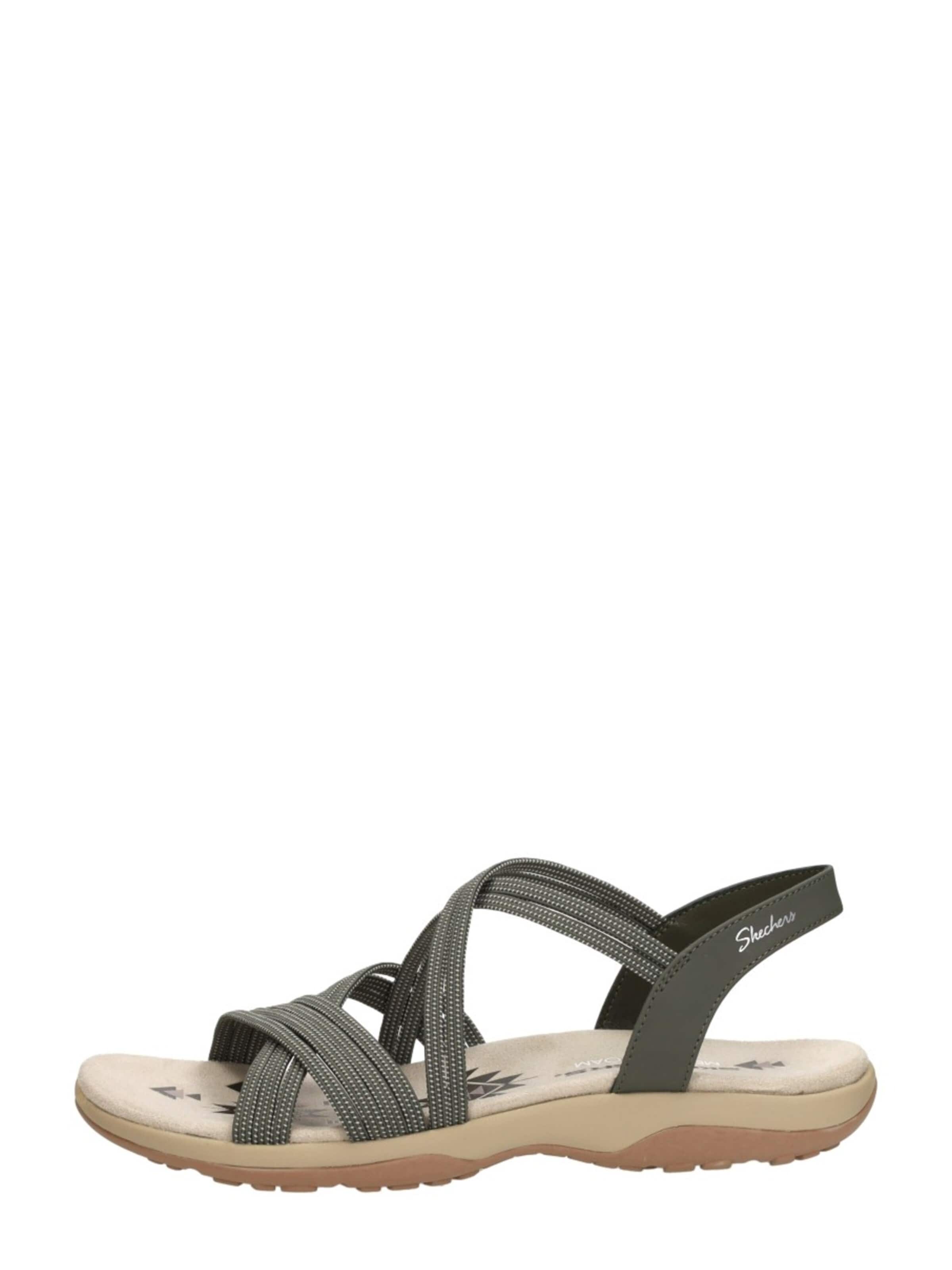 SKECHERS Sandal 'Reggae Slim - Turn It Up' in Green: front