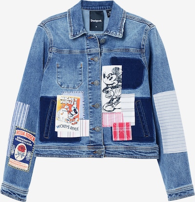 Desigual Jacke 'Mickey Mouse' in navy / blue denim / blutrot / offwhite, Produktansicht