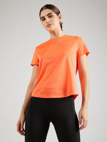 T-shirt fonctionnel Reebok en orange : devant