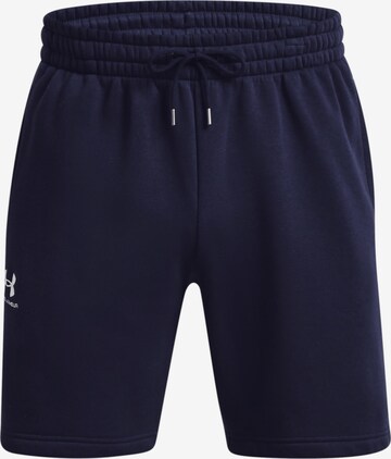 UNDER ARMOUR Loosefit Sportbroek 'Essential' in Blauw: voorkant