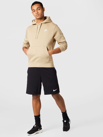 Nike Sportswear Regular Fit Sweatshirt 'Club Fleece' in Beige