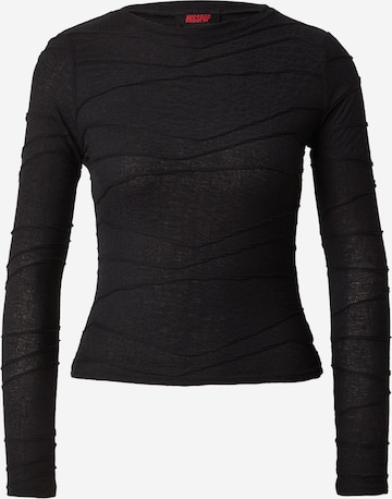 Misspap - Camiseta en negro: frente