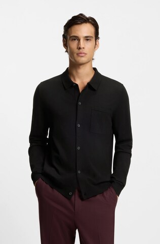 HUGO Strickjacke ' San Jordan ' in Schwarz: Vorderseite