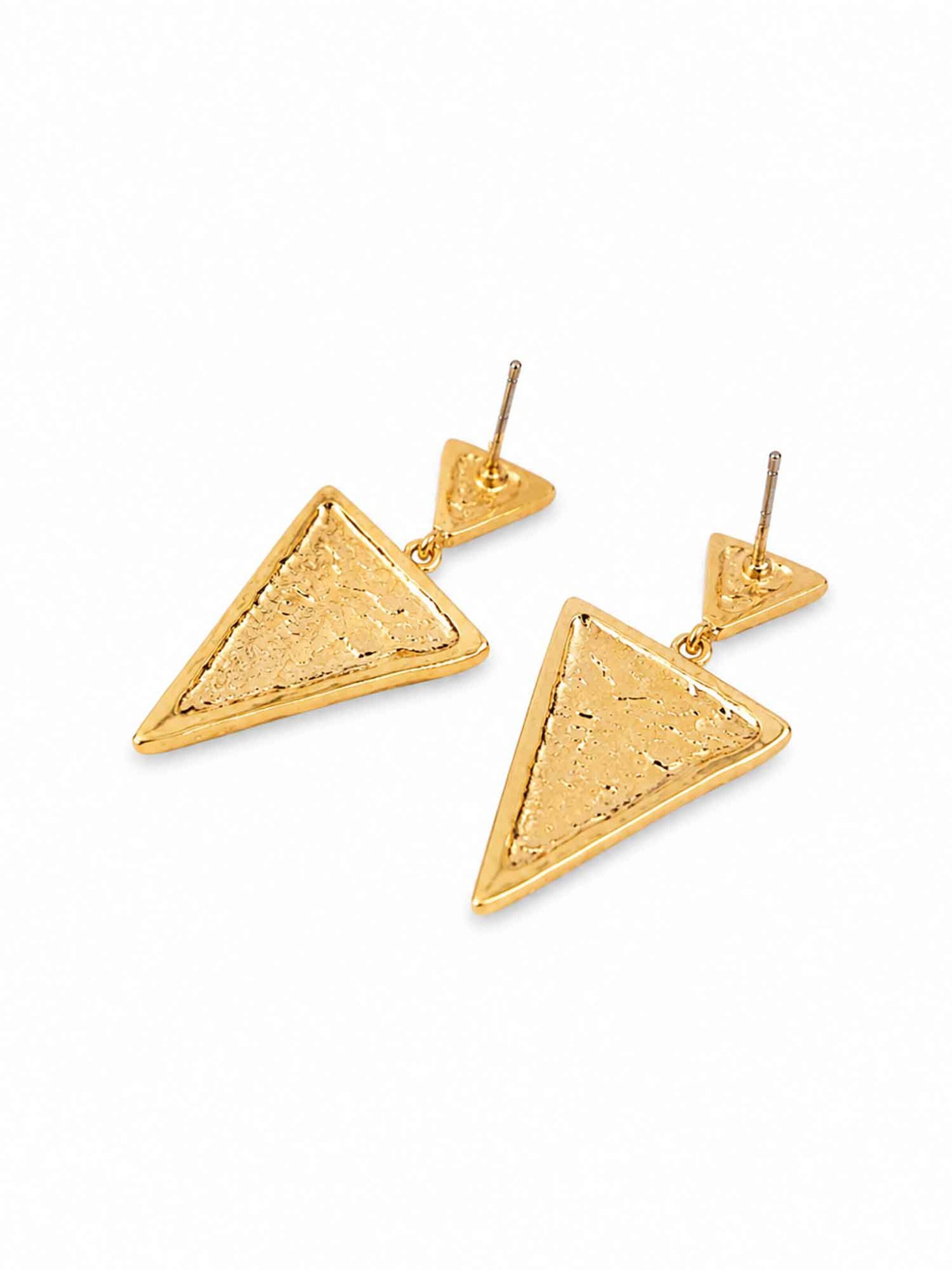 RteRme Ohrringe 'Geometric Triangle Gold Earrings'‌‌‌ in Gold